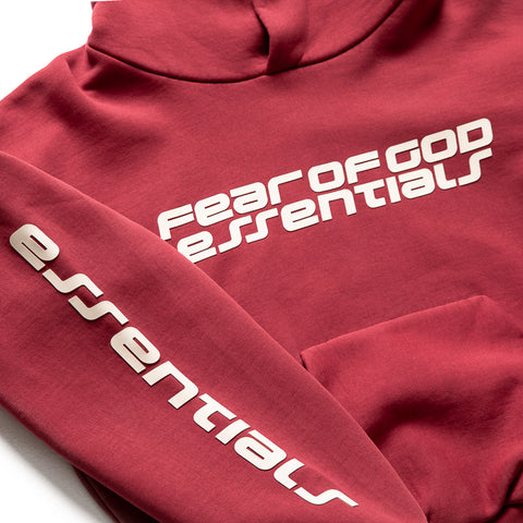 Women's Fear Of God Essentials Classic Hoodie - Crimson