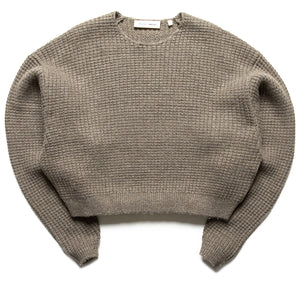 Women's Fear Of God Essentials Heavy Waffle Crewneck 90's Sweater - Homestead Heather