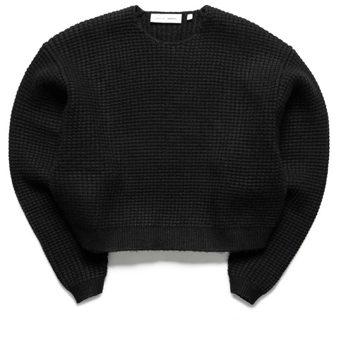 Women's Fear Of God Essentials Heavy Waffle Crewneck 90's Sweater - Vintage Black