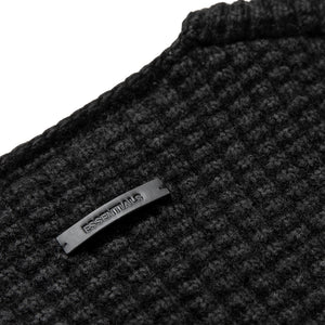 Women's Fear Of God Essentials Heavy Waffle Crewneck 90's Sweater - Vintage Black