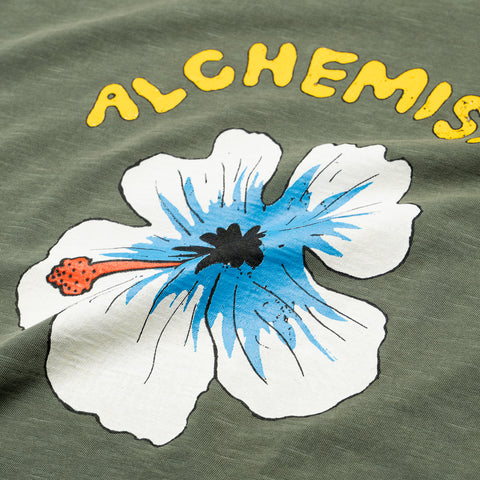 Alchemist Floral Skull Tee - Defender Green