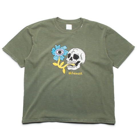 Alchemist Floral Skull Tee - Defender Green