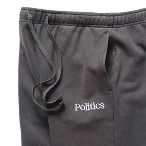 Politics Vintage Wash Sweatpants - Black
