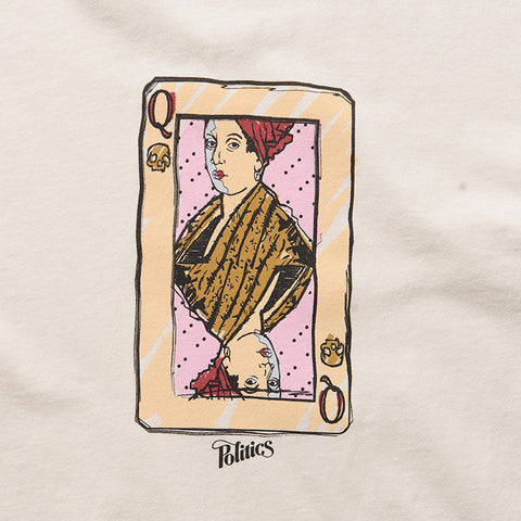 Politics Card Tee - Creme