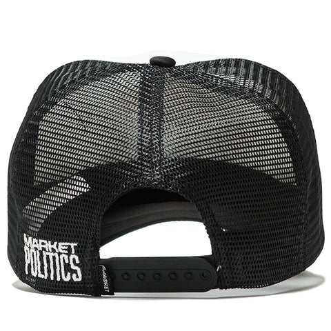 Politics x Market 5 Trucker Hat - Black/White