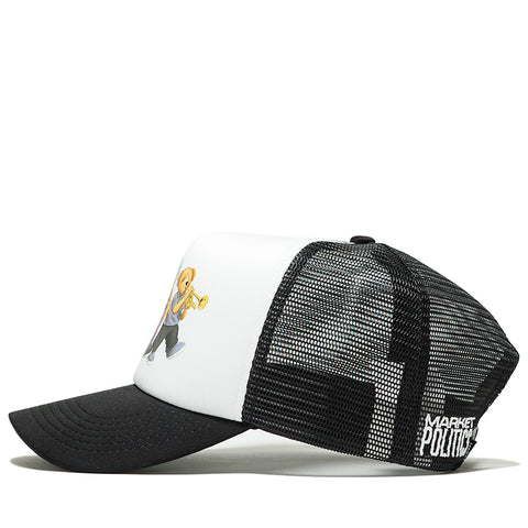 Politics x Market 5 Trucker Hat - Black/White