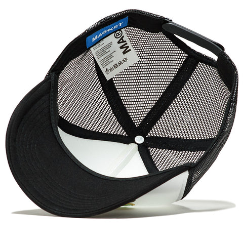 Politics x Market 5 Trucker Hat - Black/White