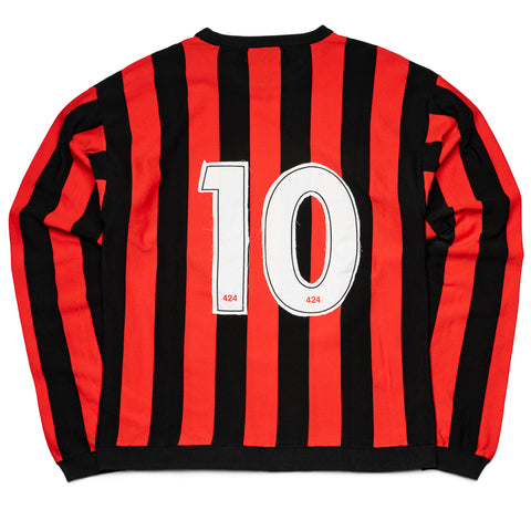 424 Maglione Uomo Knit Sweater - Black/Red
