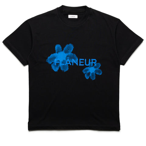 Flaneur Floral Watercolor Tee - Black