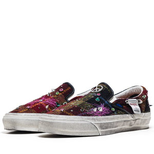 Harris Tweed x Vans LX Classic Slip On 98 - Red/Blue
