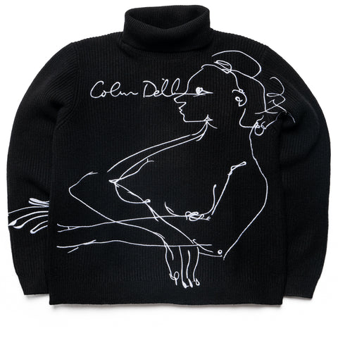 KidSuper Embroidered Doodle Women Sweater - Black
