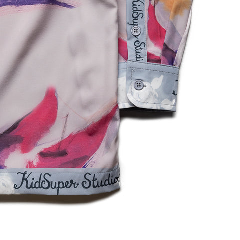KidSuper Printed Satin Shirt - White/Multi