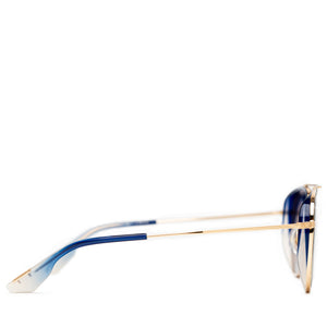 Krewe Coleman Sunglasses - Matte Indigo Fade/Gravity 18K