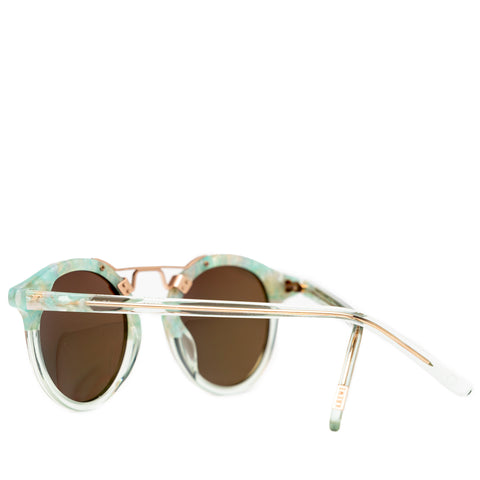Krewe St. Louis Mirriored Sunglasses - Seaglass/Marine Rose Gold