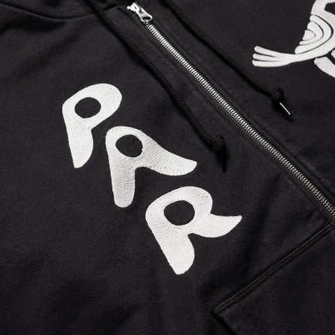 Parra Zipped Pigeon Hooded Sweatshirt - Black