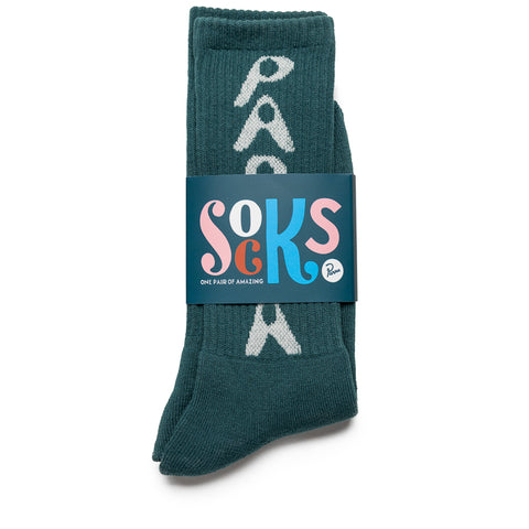 Parra Hole Logo Crew Socks - Castleton Green