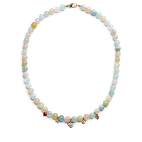 Polite Worldwide Gemstone Charm Necklace - Multi