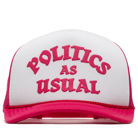 Politics As Usual Trucker Hat - Pink