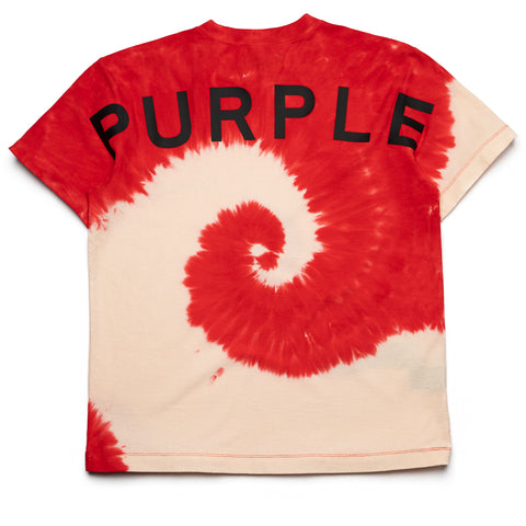 Purple Brand Curve Wordmark Tee - Red