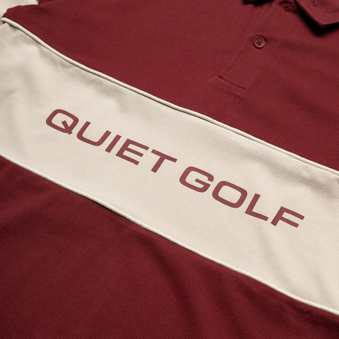 Quiet Golf Sport Polo L/S Shirt - Burgundy