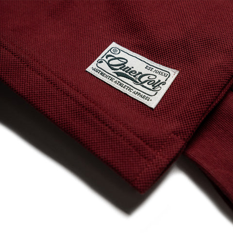 Quiet Golf Sport Polo L/S Shirt - Burgundy