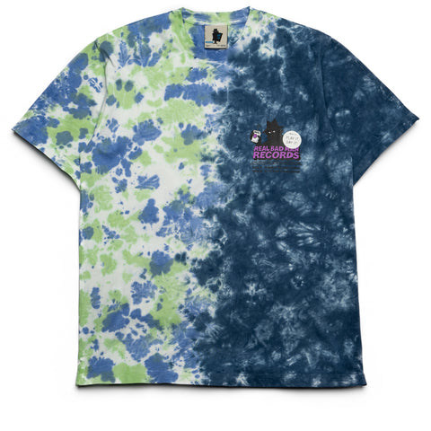 Real Bad Man Records Tee - Blue Tie Dye