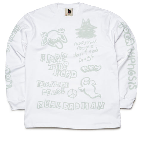 Real Bad Man Youth Party L/S Tee - White