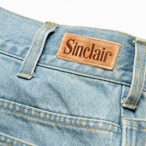Sinclair Single Knee Rigid Cargo Denim - Light Blue Wash