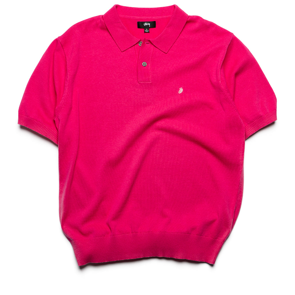 Stussy Classic Polo Sweater - Pink
