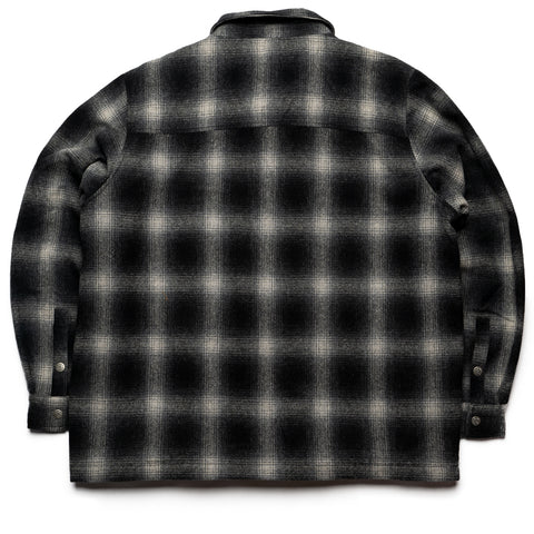 Supervsn Shadow Plaid Zip Work Jacket - White/Black