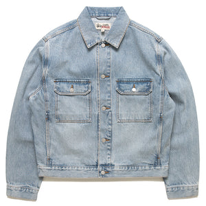 Stussy Denim Trucker Jacket - Light Wash Indigo