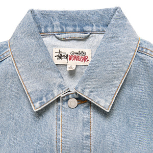 Stussy Denim Trucker Jacket - Light Wash Indigo