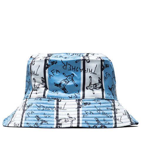 Thrasher x Adidas Argentina Bucket Hat - Night Navy/Light Blue
