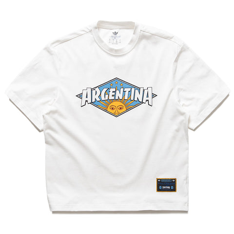 Thrasher x Adidas Argentina Tee - Core White