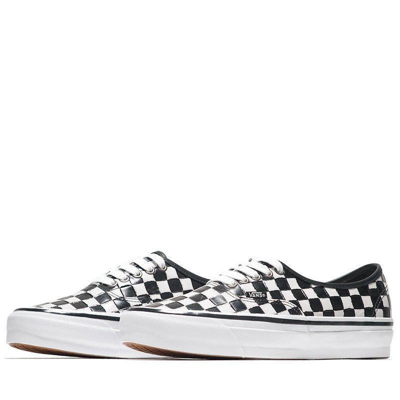 VANS★OTW AUTHENTIC 44 VIBRAM★LEATHER CHECK BLACK/WHITE Vans OTW Authentic 44 Vibram Leather Check 'Black/White'