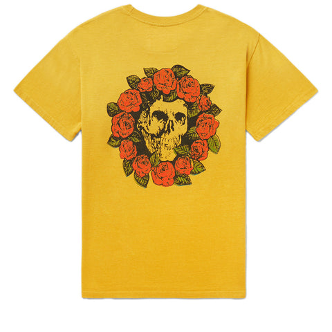 One Of These Days Wreath Of Roses Tee - Mustard