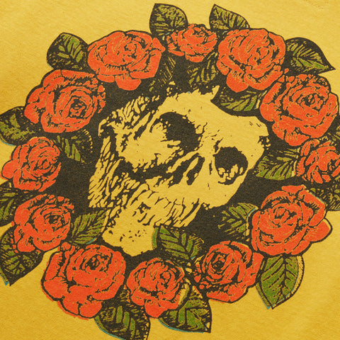 One Of These Days Wreath Of Roses Tee - Mustard