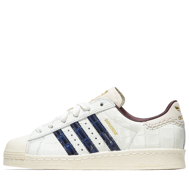 Adidas superstar 80s vintage white y navy trainers best sale