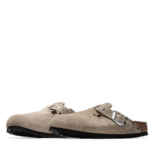 Women's Birkenstock Boston Rivets Suede - Taupe