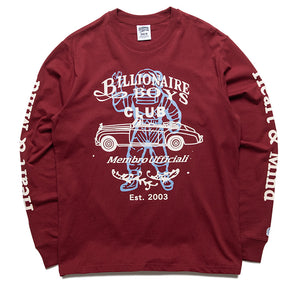 Billionaire Boys Club Vintage L/S Knit Tee - Pomegranate