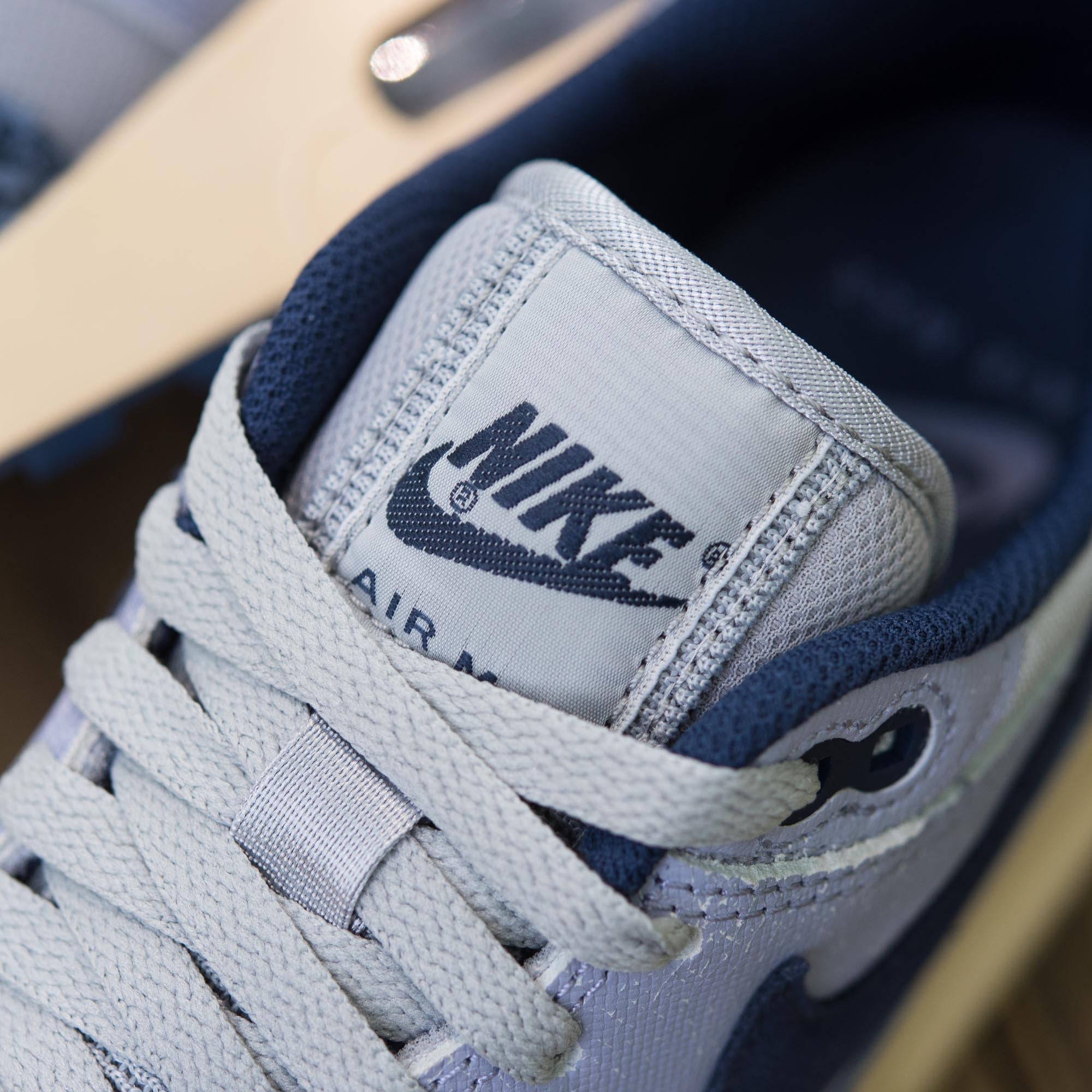 Dark blue and store light blue air max