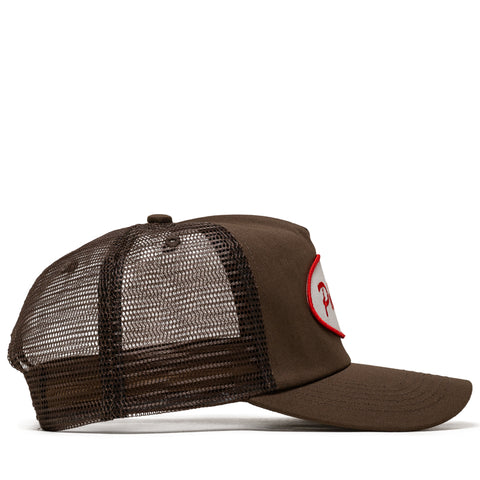 Politics Oval Trucker Hat - Brown