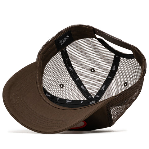 Politics Oval Trucker Hat - Brown