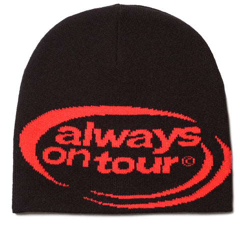 Always On Tour Spinner Beanie - Black/Red