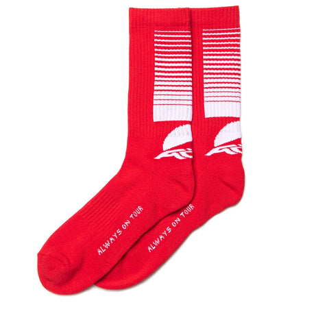 Always On Tour Lo-Fi Socks - Red/White