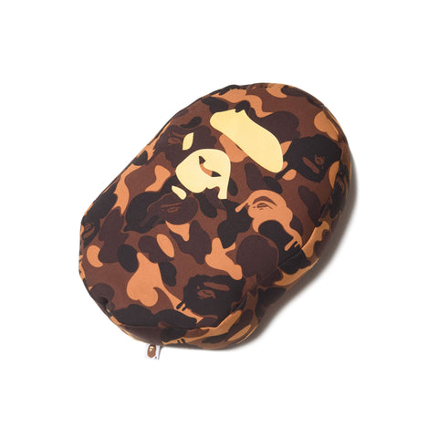 A Bathing Ape Valentine Chocolate Camo Ape Head Cushion - Brown