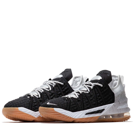 Nike LeBron 18 (GS) - Black/White/Gum Medium Brown