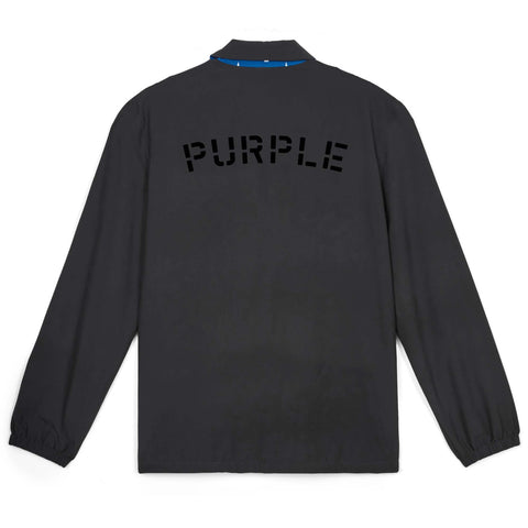 Purple Brand Reversible Monogram Coaches Jacket - Blue/Black