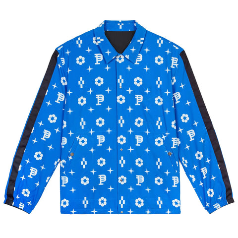 blue monogram jacket