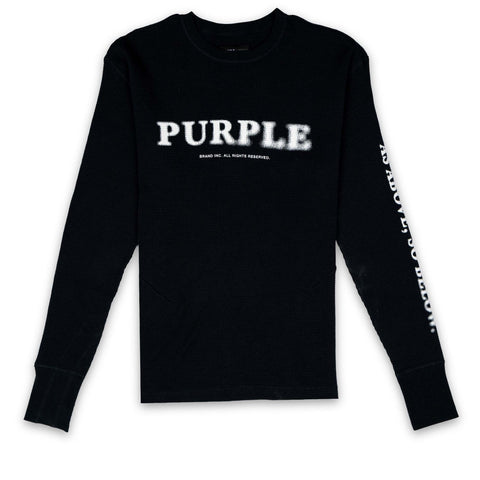 Purple Brand As Above Crewneck - Wash Black
